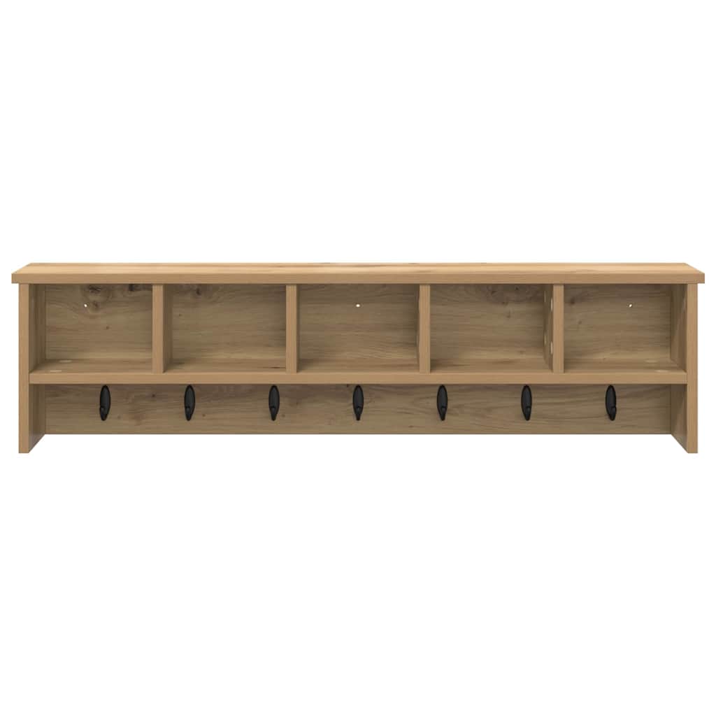 vidaXL Wandmontierter Kleiderständer Artisan-Eiche 100 x 16 x 26 cm