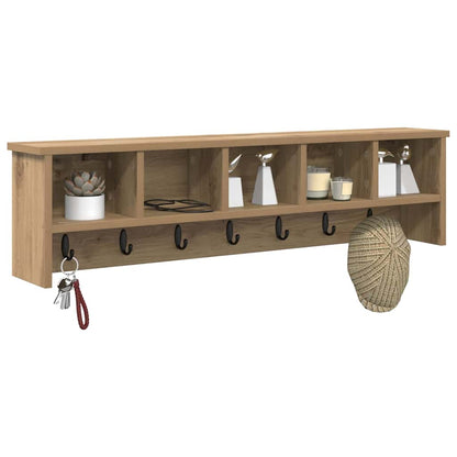vidaXL Wandmontierter Kleiderständer Artisan-Eiche 100 x 16 x 26 cm