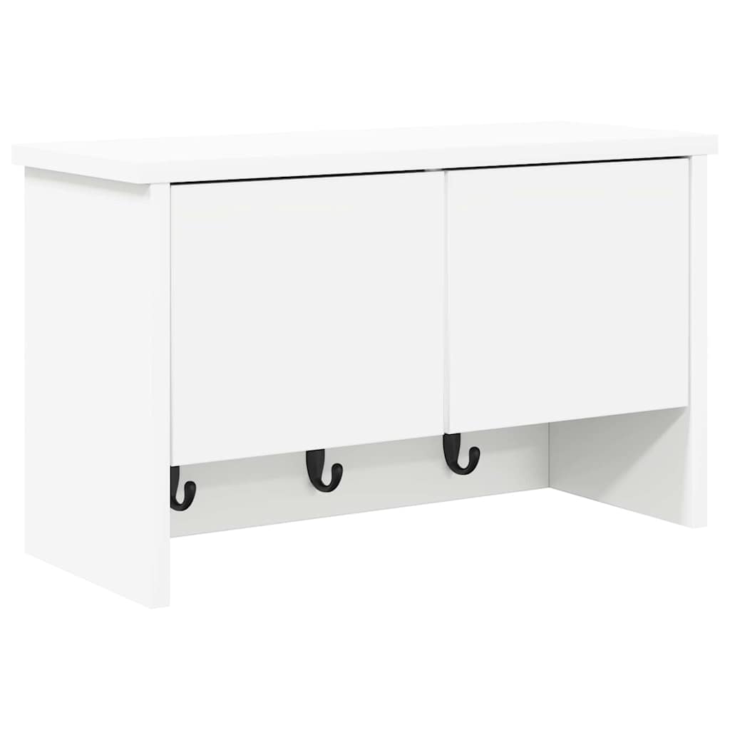 vidaXL Wandmontierter nachttisch Weiß 50 x 20 x 30 cm Holzwerkstoff