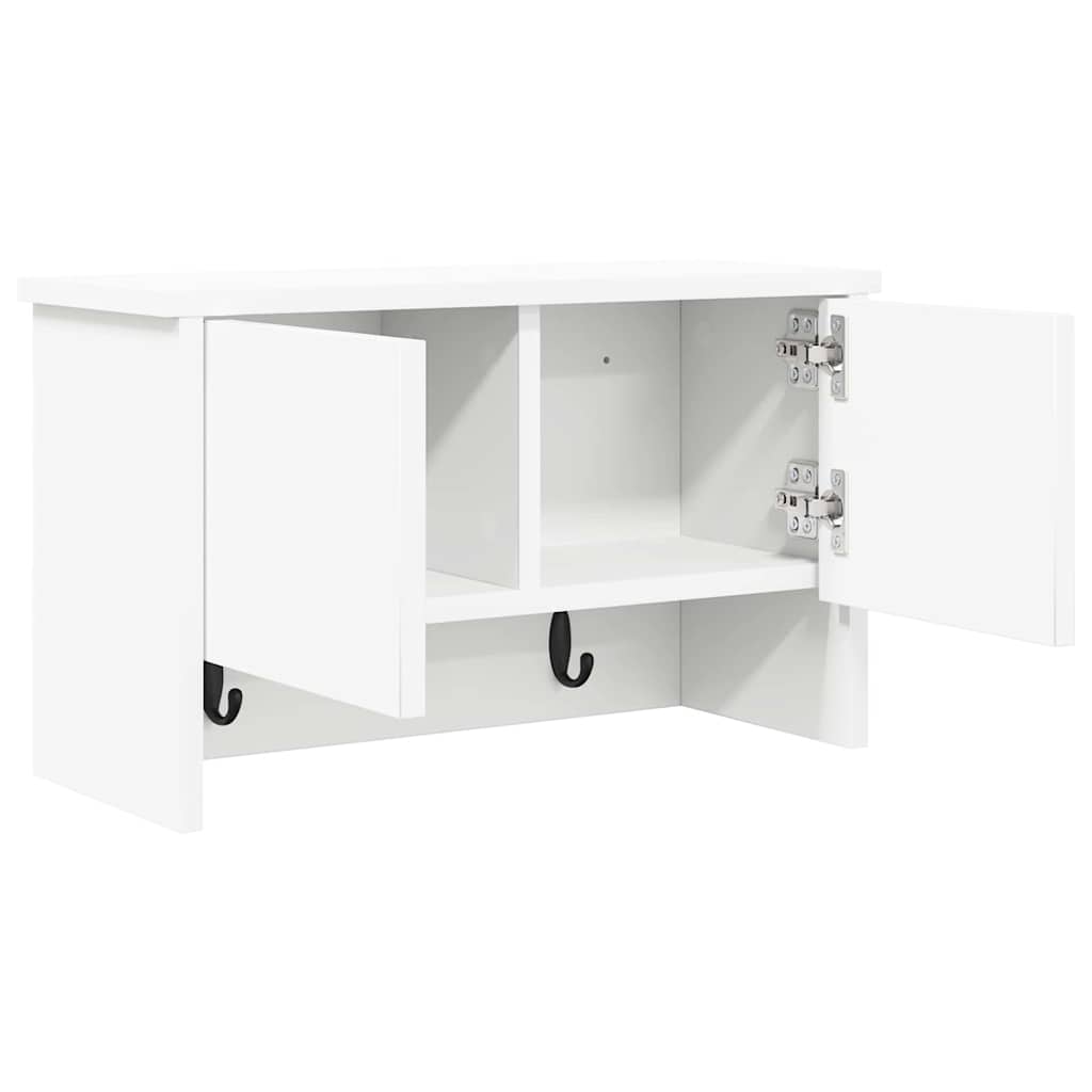 vidaXL Wandmontierter nachttisch Weiß 50 x 20 x 30 cm Holzwerkstoff