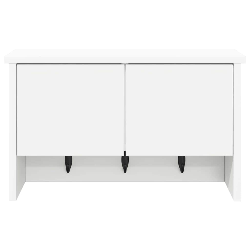 vidaXL Wandmontierter nachttisch Weiß 50 x 20 x 30 cm Holzwerkstoff