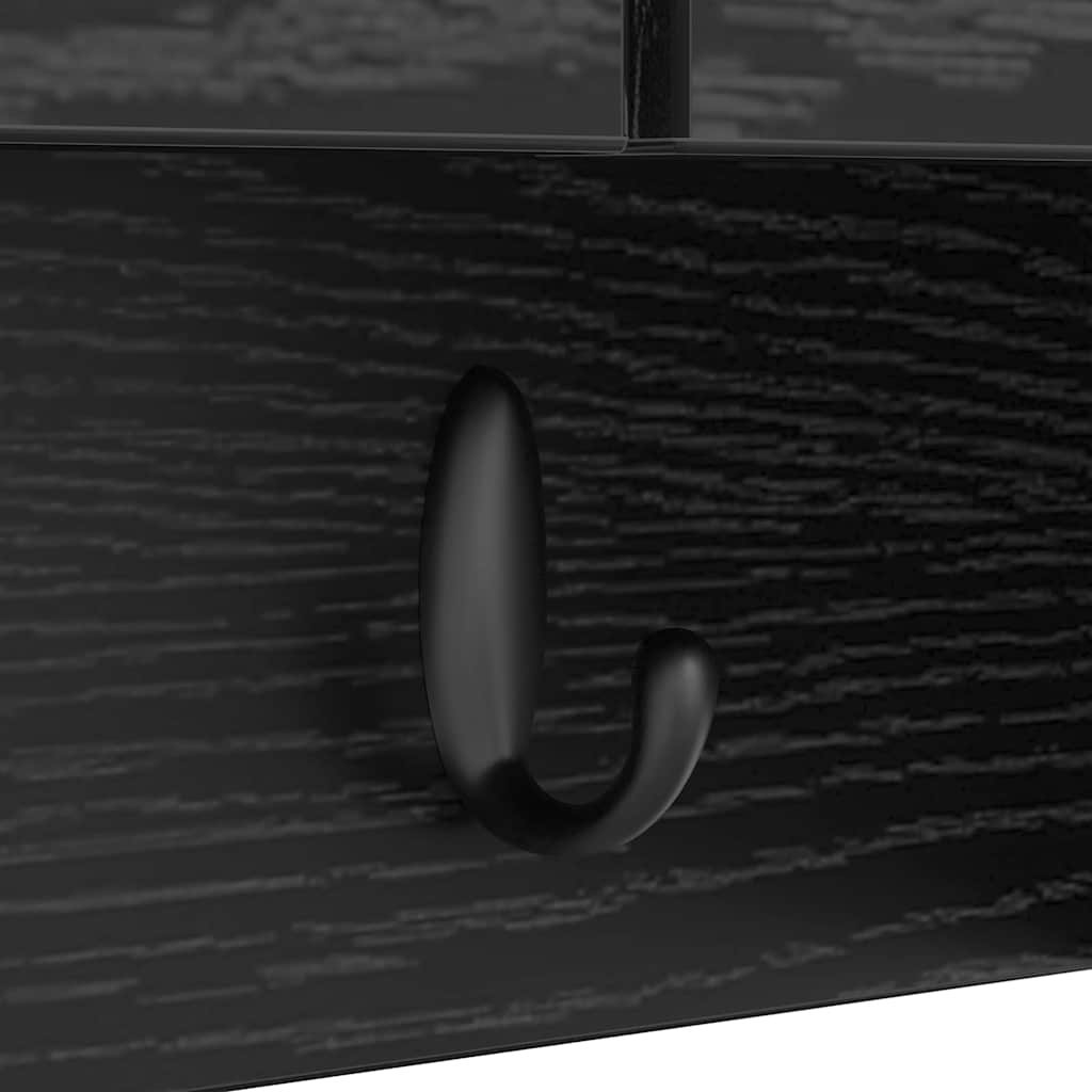 vidaXL Wandmontierter nachttisch Schwarz Eichen-Optik 50 x 20 x 30 cm