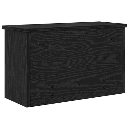 vidaXL Wandmontierter nachttisch Schwarz Eichen-Optik 50 x 20 x 30 cm
