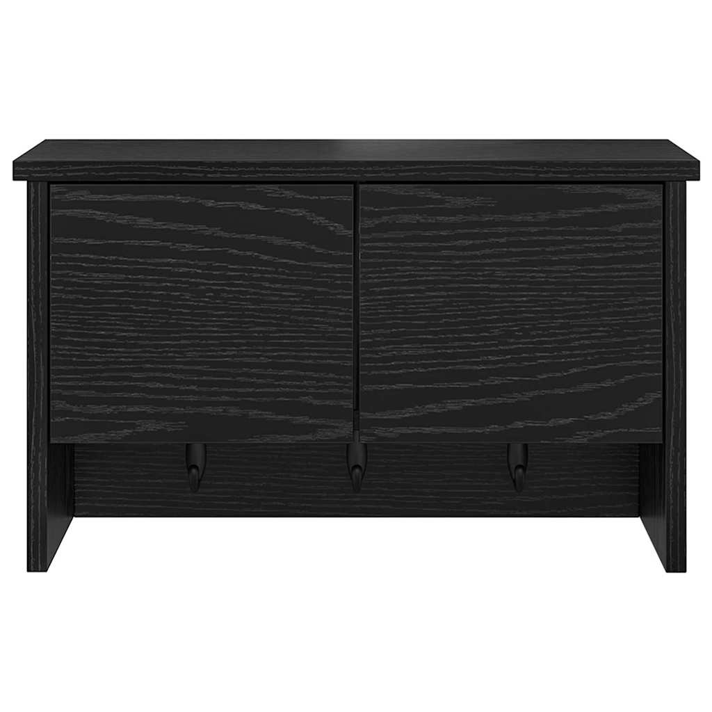 vidaXL Wandmontierter nachttisch Schwarz Eichen-Optik 50 x 20 x 30 cm