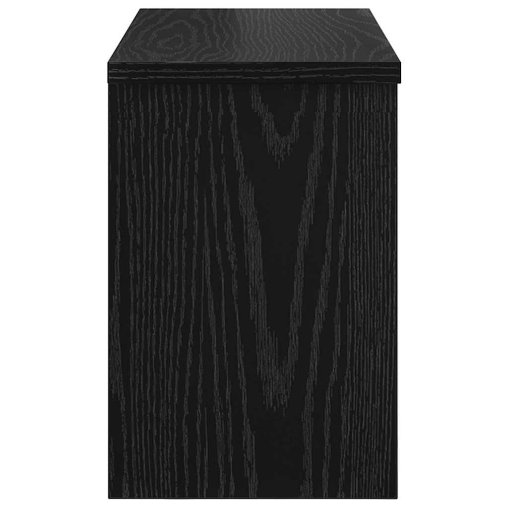 vidaXL Wandmontierter nachttisch Schwarz Eichen-Optik 50 x 20 x 30 cm