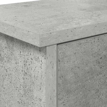 Wandmontierter nachttisch mit Regal Beton Grau 50 x 20 x 30 cm
