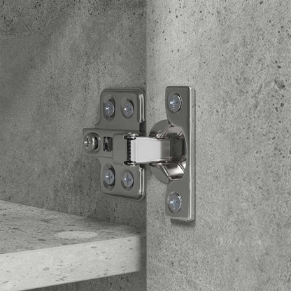 Wandmontierter nachttisch mit Regal Beton Grau 50 x 20 x 30 cm