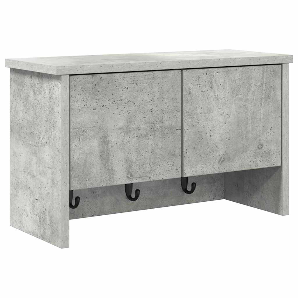 Wandmontierter nachttisch mit Regal Beton Grau 50 x 20 x 30 cm