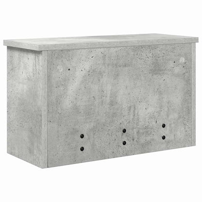 Wandmontierter nachttisch mit Regal Beton Grau 50 x 20 x 30 cm