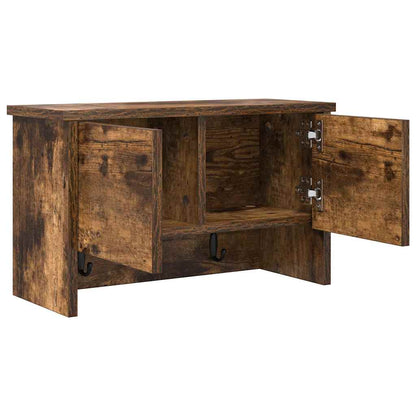 vidaXL Wandmontierter nachttisch Geräucherte Eiche 50 x 20 x 30 cm