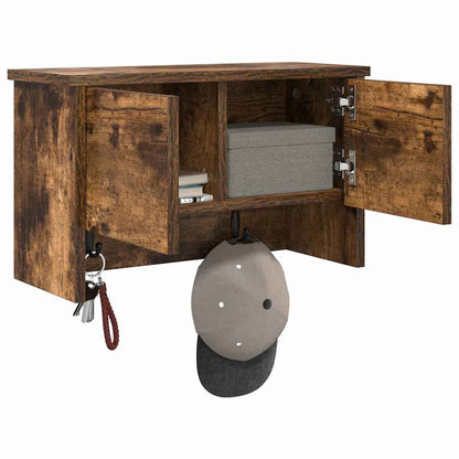 vidaXL Wandmontierter nachttisch Geräucherte Eiche 50 x 20 x 30 cm