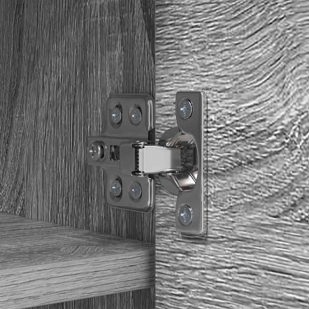 Wandmontierter nachttisch mit Tür Graues Sonoma 50 x 20 x 30 cm