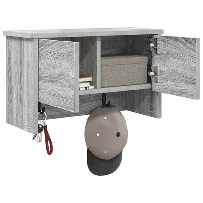 Wandmontierter nachttisch mit Tür Graues Sonoma 50 x 20 x 30 cm