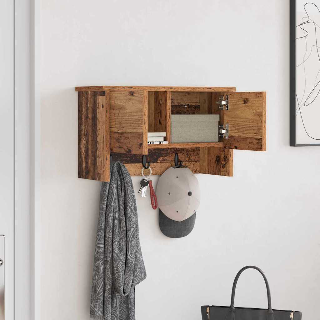 vidaXL Wandmontierter nachttisch Altholz 50 x 20 x 30 cm Holzwerkstoff