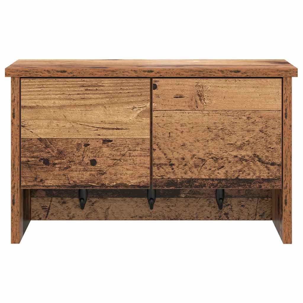 vidaXL Wandmontierter nachttisch Altholz 50 x 20 x 30 cm Holzwerkstoff