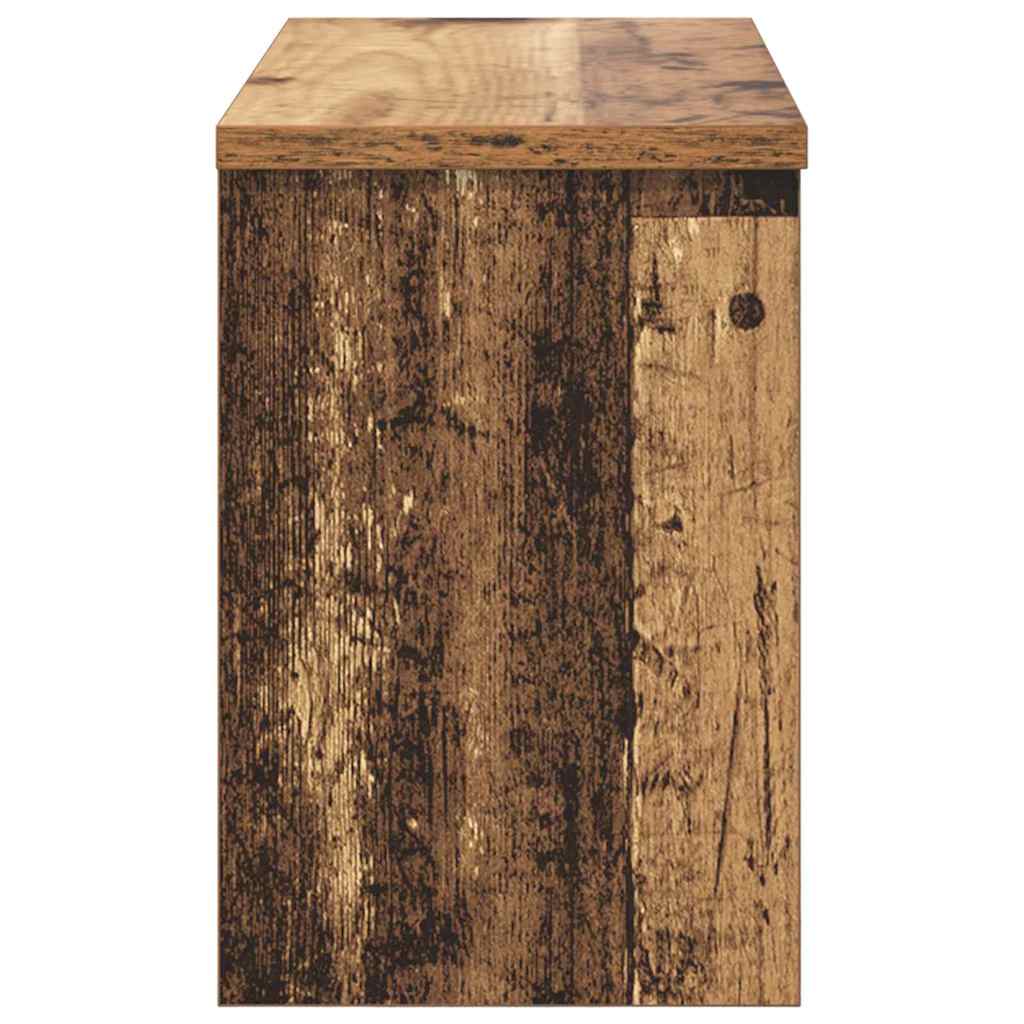 vidaXL Wandmontierter nachttisch Altholz 50 x 20 x 30 cm Holzwerkstoff