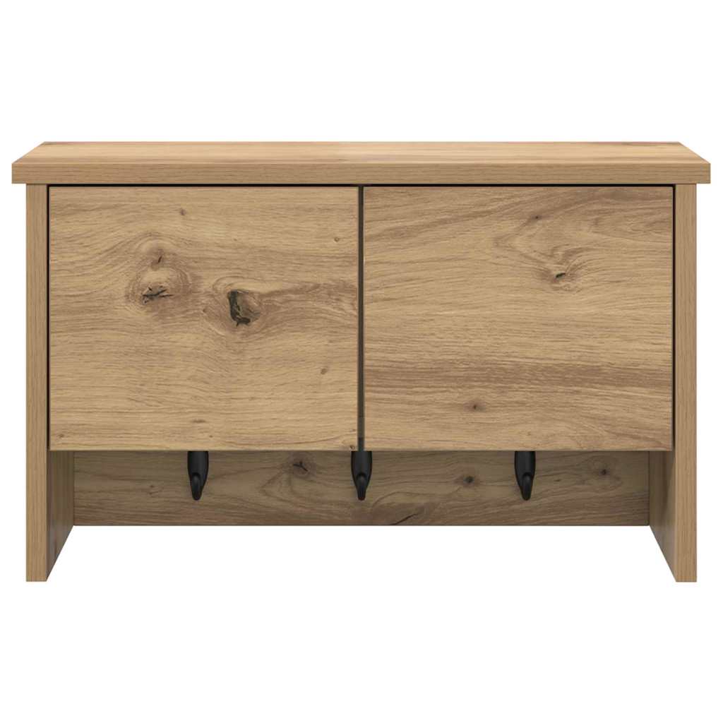 vidaXL Wandmontierter nachttisch mit Tür Artisan-Eiche 50 x 20 x 30 cm