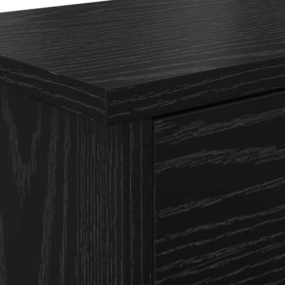 vidaXL Wandmontierter nachttisch Schwarz Eichen-Optik 80 x 20 x 30 cm