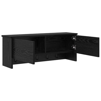 vidaXL Wandmontierter nachttisch Schwarz Eichen-Optik 80 x 20 x 30 cm