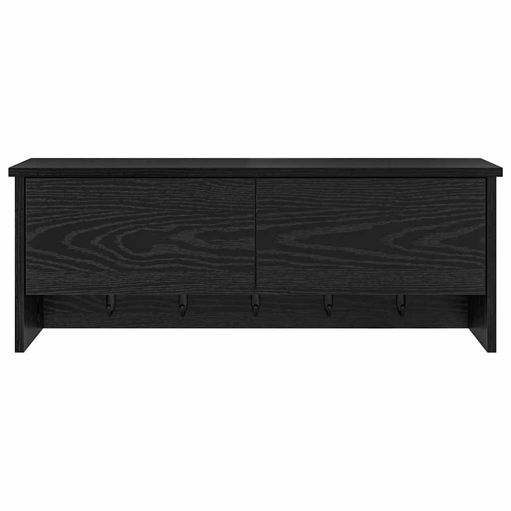 vidaXL Wandmontierter nachttisch Schwarz Eichen-Optik 80 x 20 x 30 cm