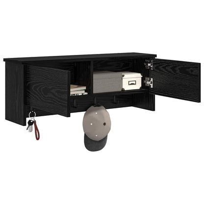 vidaXL Wandmontierter nachttisch Schwarz Eichen-Optik 80 x 20 x 30 cm
