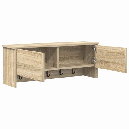 vidaXL Wandmontierter nachttisch mit Tür Sonoma-Eiche 80 x 20 x 30 cm