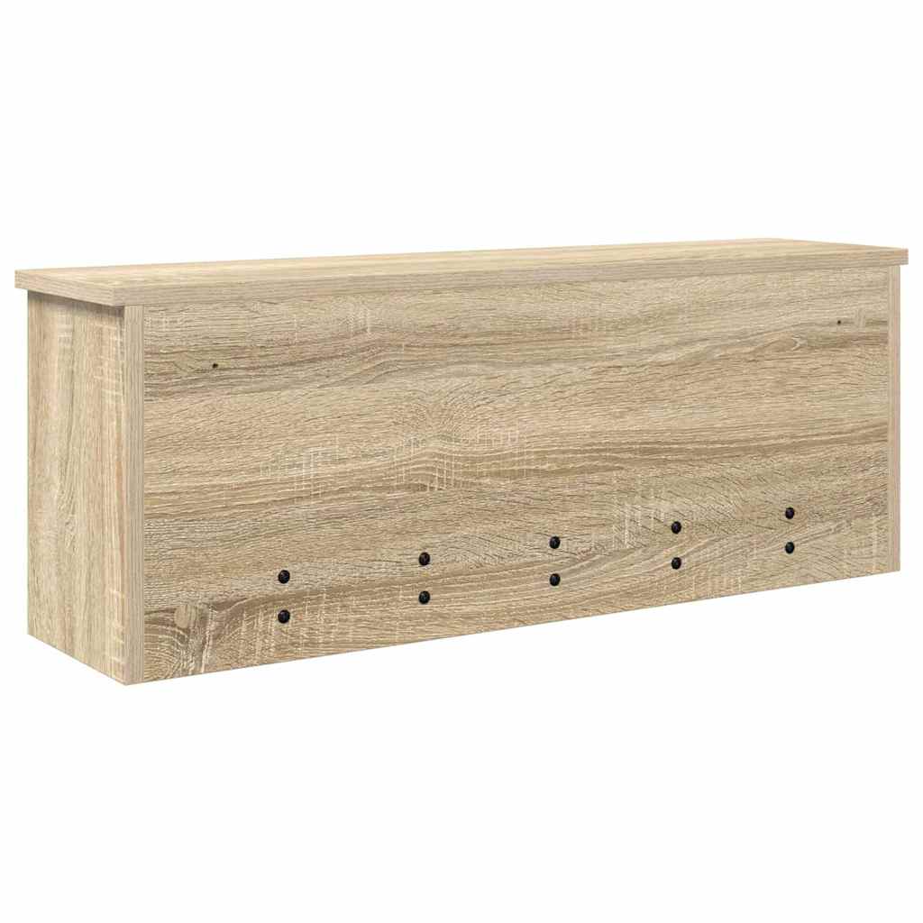 vidaXL Wandmontierter nachttisch mit Tür Sonoma-Eiche 80 x 20 x 30 cm
