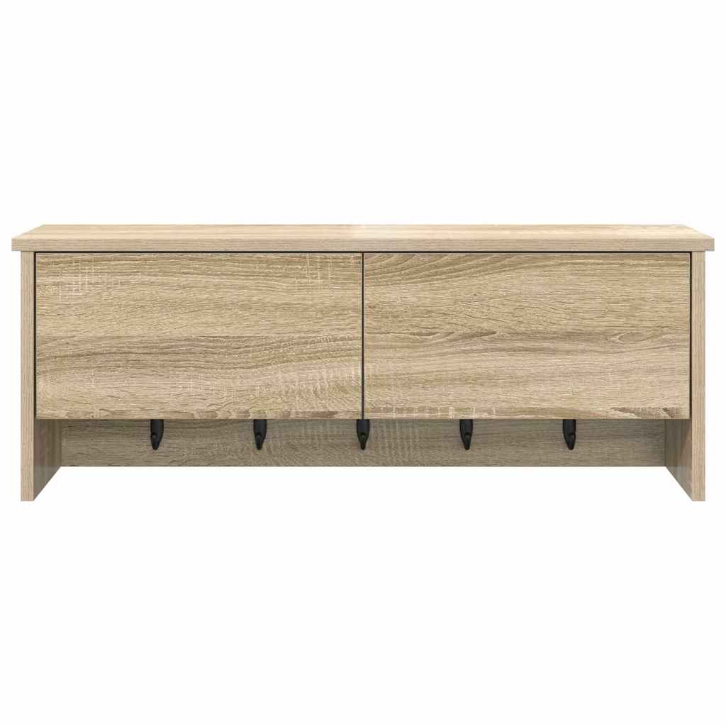 vidaXL Wandmontierter nachttisch mit Tür Sonoma-Eiche 80 x 20 x 30 cm
