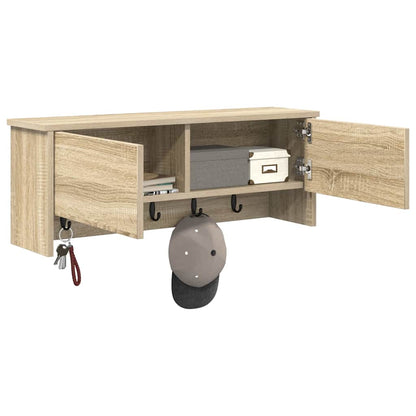 vidaXL Wandmontierter nachttisch mit Tür Sonoma-Eiche 80 x 20 x 30 cm