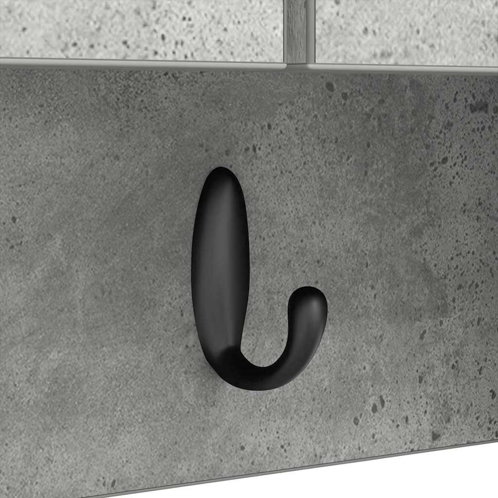 vidaXL Wandmontierter nachttisch mit Regal Beton Grau 80 x 20 x 30 cm