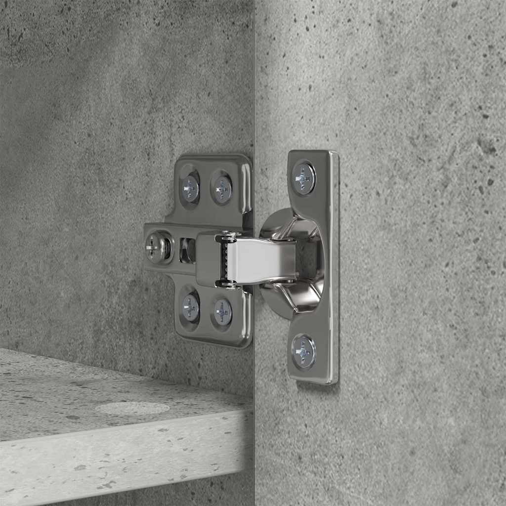 vidaXL Wandmontierter nachttisch mit Regal Beton Grau 80 x 20 x 30 cm