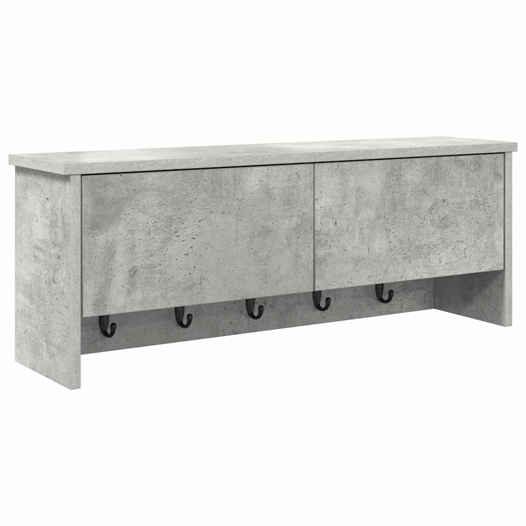 vidaXL Wandmontierter nachttisch mit Regal Beton Grau 80 x 20 x 30 cm