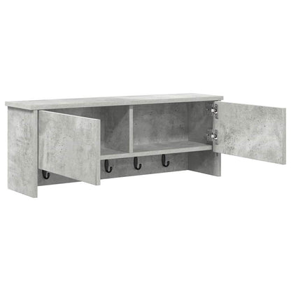 vidaXL Wandmontierter nachttisch mit Regal Beton Grau 80 x 20 x 30 cm