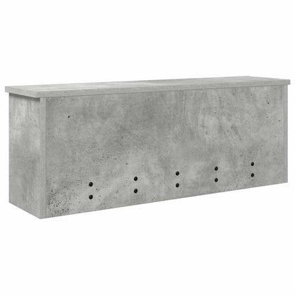 vidaXL Wandmontierter nachttisch mit Regal Beton Grau 80 x 20 x 30 cm
