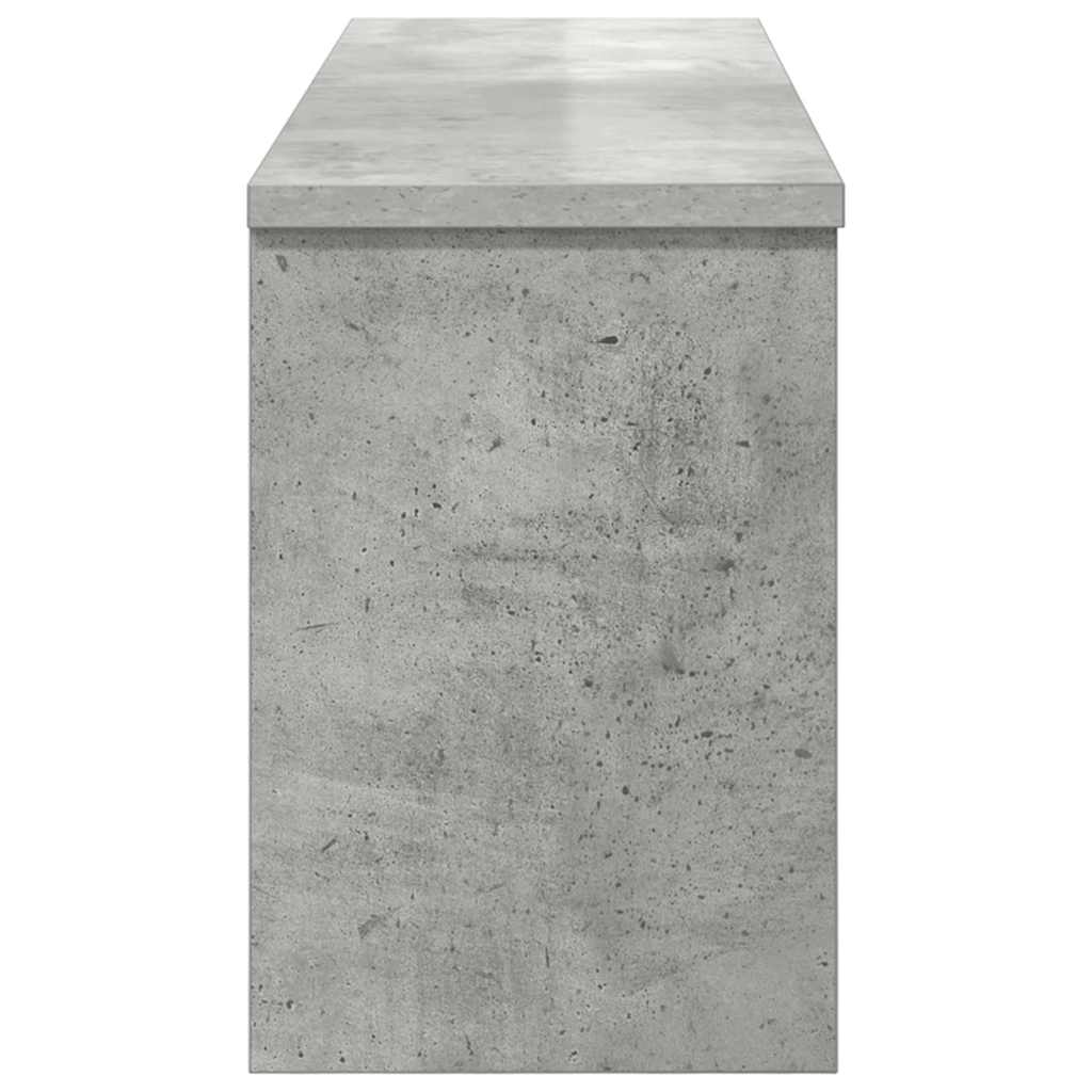 vidaXL Wandmontierter nachttisch mit Regal Beton Grau 80 x 20 x 30 cm