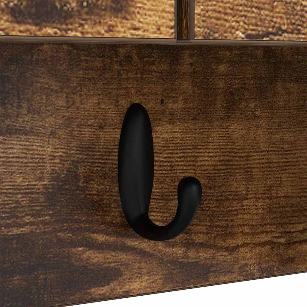 vidaXL Wandmontierter nachttisch Geräucherte Eiche 80 x 20 x 30 cm