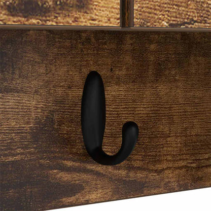 vidaXL Wandmontierter nachttisch Geräucherte Eiche 80 x 20 x 30 cm