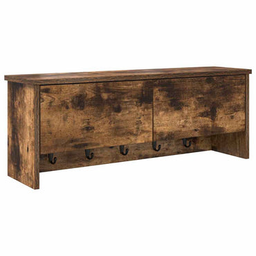vidaXL Wandmontierter nachttisch Geräucherte Eiche 80 x 20 x 30 cm