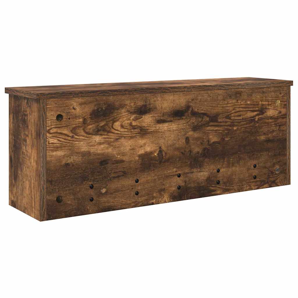 vidaXL Wandmontierter nachttisch Geräucherte Eiche 80 x 20 x 30 cm
