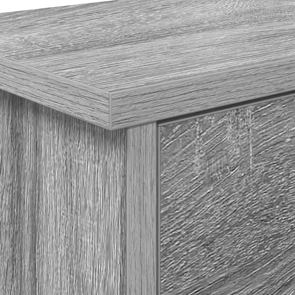 vidaXL Wandmontierter nachttisch mit Tür Graues Sonoma 80 x 20 x 30 cm