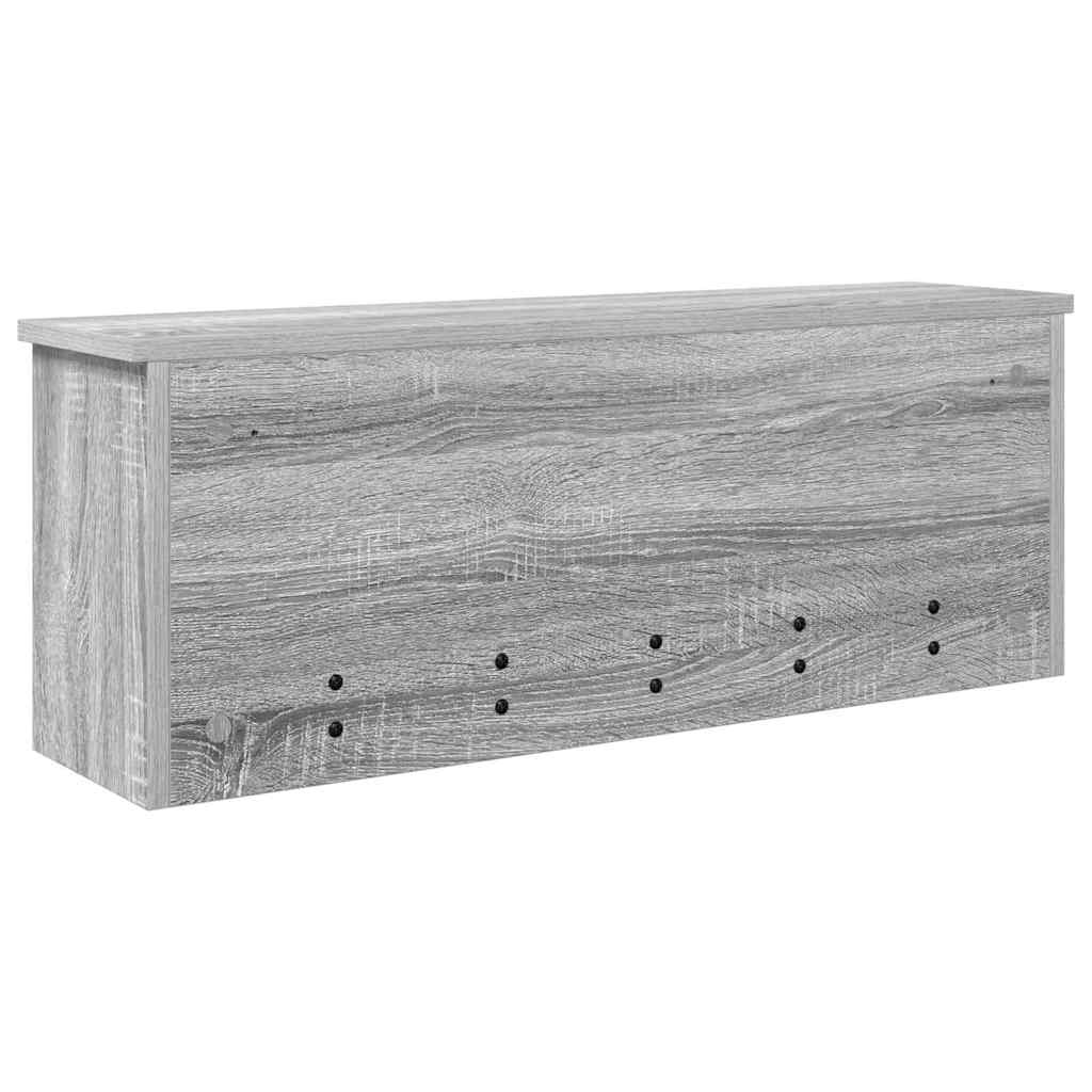 vidaXL Wandmontierter nachttisch mit Tür Graues Sonoma 80 x 20 x 30 cm