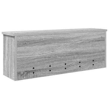 vidaXL Wandmontierter nachttisch mit Tür Graues Sonoma 80 x 20 x 30 cm