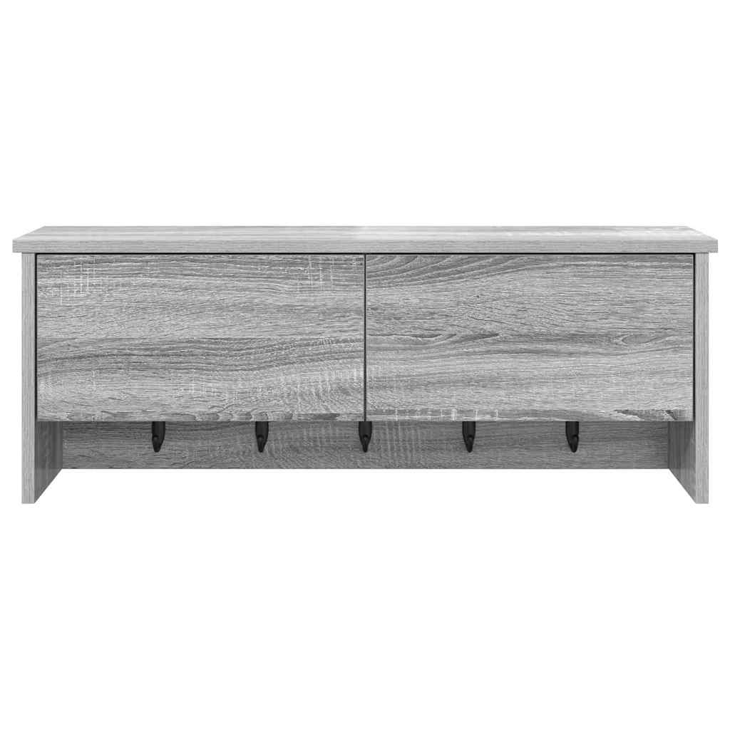 vidaXL Wandmontierter nachttisch mit Tür Graues Sonoma 80 x 20 x 30 cm