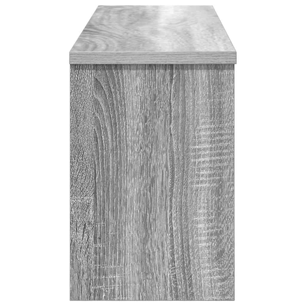 vidaXL Wandmontierter nachttisch mit Tür Graues Sonoma 80 x 20 x 30 cm
