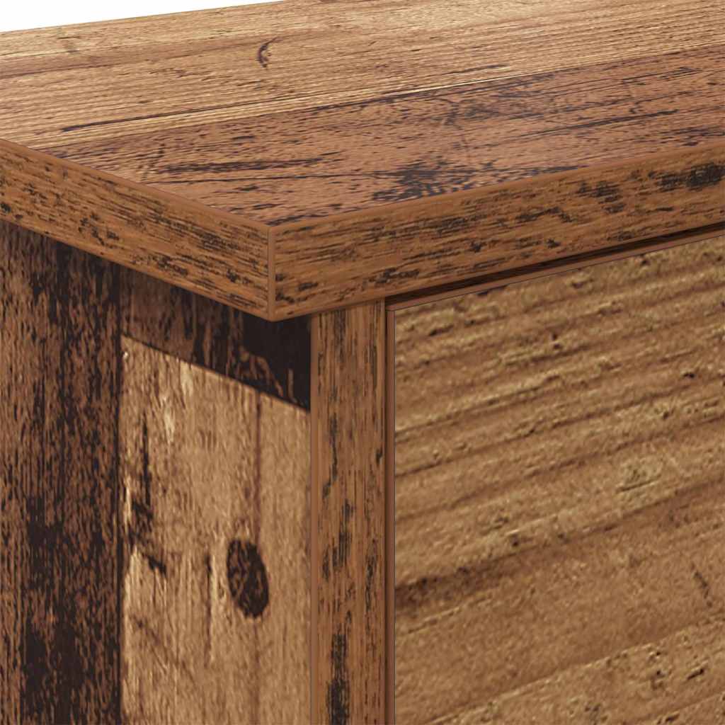 vidaXL Wandmontierter nachttisch Altholz 80 x 20 x 30 cm Holzwerkstoff