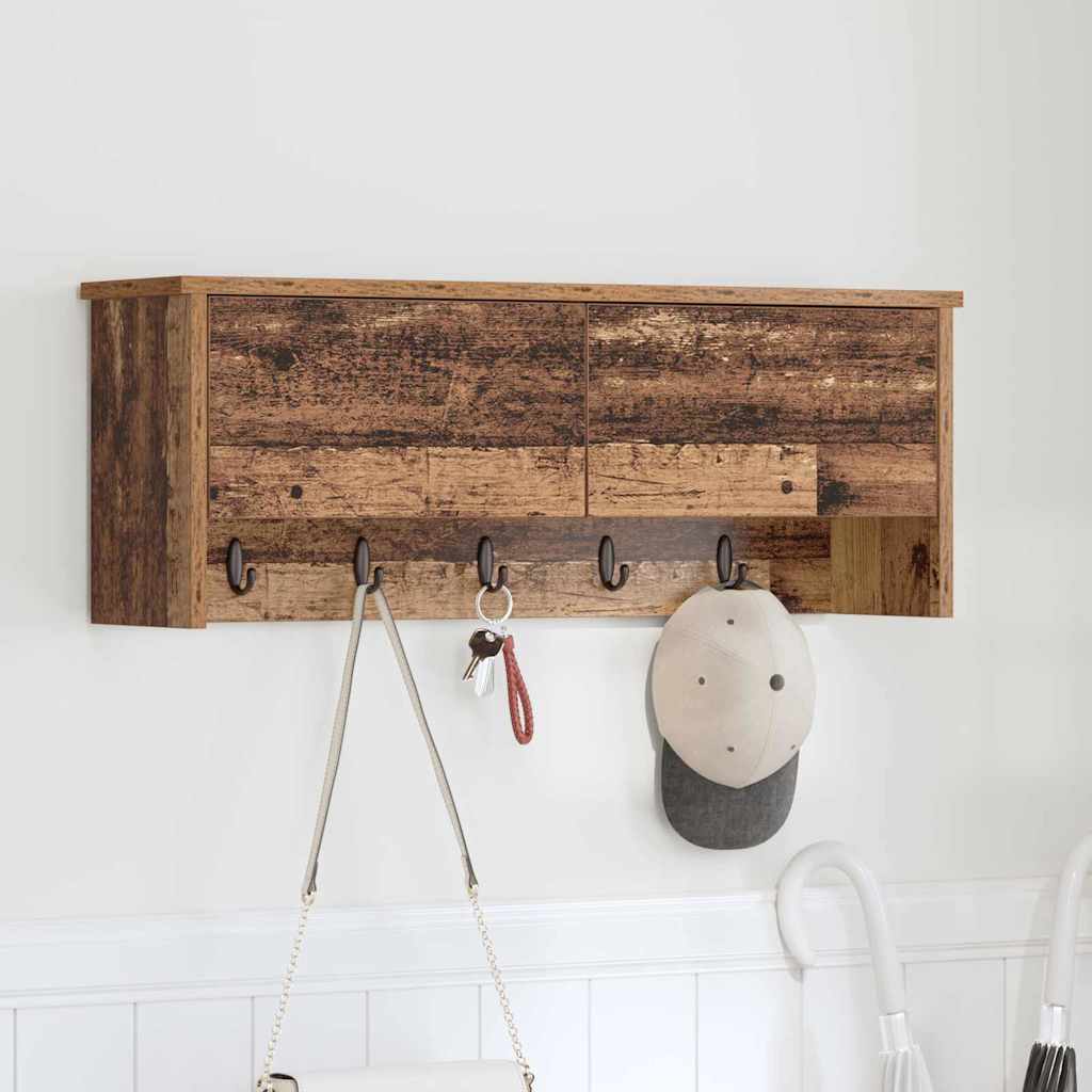 vidaXL Wandmontierter nachttisch Altholz 80 x 20 x 30 cm Holzwerkstoff