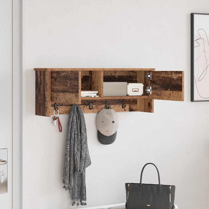 vidaXL Wandmontierter nachttisch Altholz 80 x 20 x 30 cm Holzwerkstoff