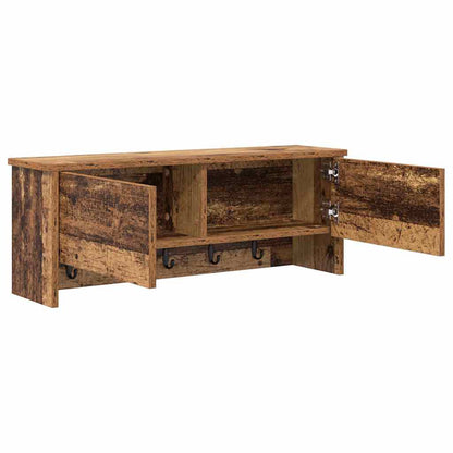 vidaXL Wandmontierter nachttisch Altholz 80 x 20 x 30 cm Holzwerkstoff