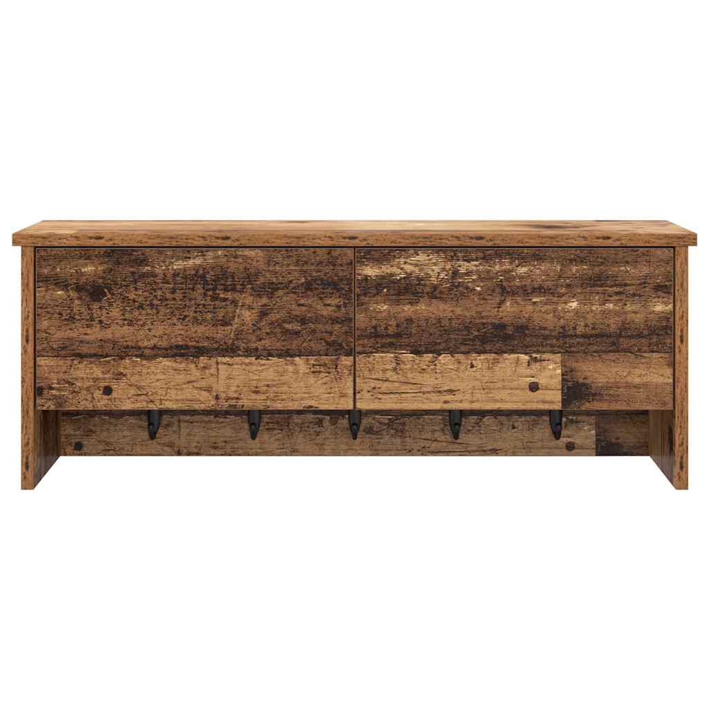 vidaXL Wandmontierter nachttisch Altholz 80 x 20 x 30 cm Holzwerkstoff
