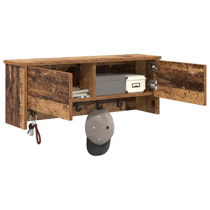 vidaXL Wandmontierter nachttisch Altholz 80 x 20 x 30 cm Holzwerkstoff